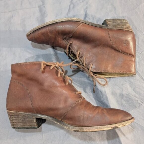 Frye Ruby Brown Leather Chukka Boots Women Size 9 - Picture 10 of 11